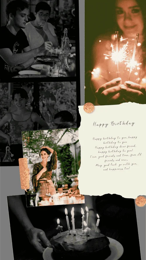 A collage made in PicCollage — Custom Birthday Greetings