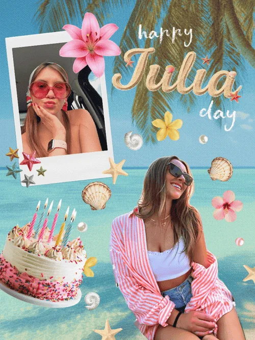 A collage made in PicCollage — Custom Birthday Greetings